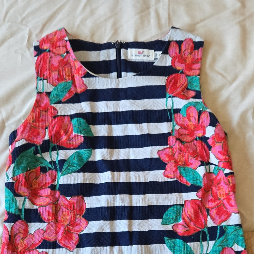 Vineyard Vines Navy and White Striped Dress - Picture 3 of 5